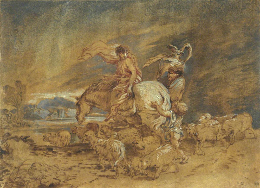Un voyage patriarcal - Giovanni Benedetto Castiglione image 1 copie de tableau peinte à la main