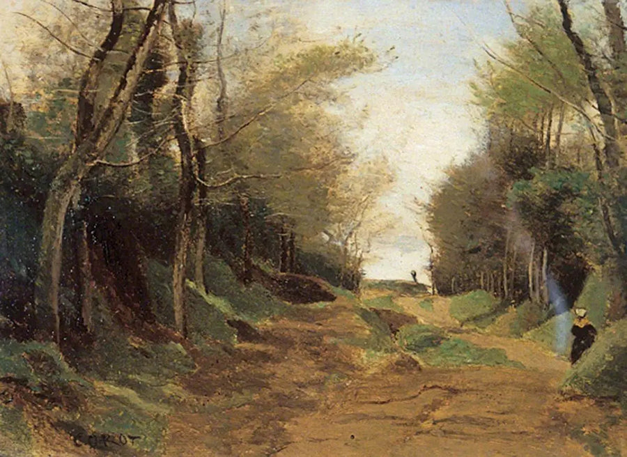 Eine Allee im Norden Frankreichs. Herbst - Jean-Baptiste Camille Corot