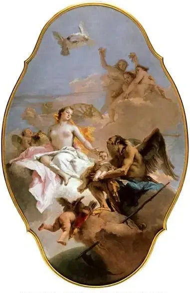 Une allégorie avec Vénus et le temps - Giovanni Battista Tiepolo image 1 reproduction d’œuvre d’art à l’huile