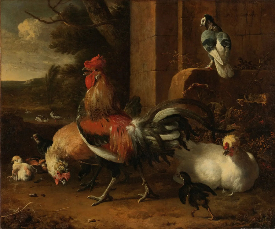 Ein Bauernhof - Melchior de Hondecoeter