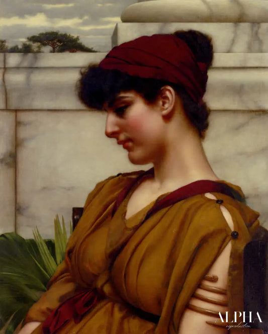 Une beauté classique de profil - John William Godward - Reproductions de tableaux et peintures haut de gamme