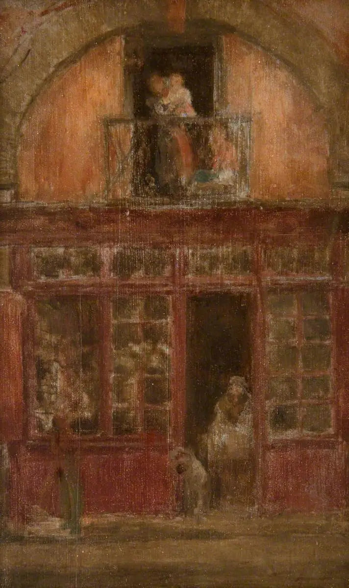 Ein Geschäft mit Balkon - James Abbott McNeill Whistler