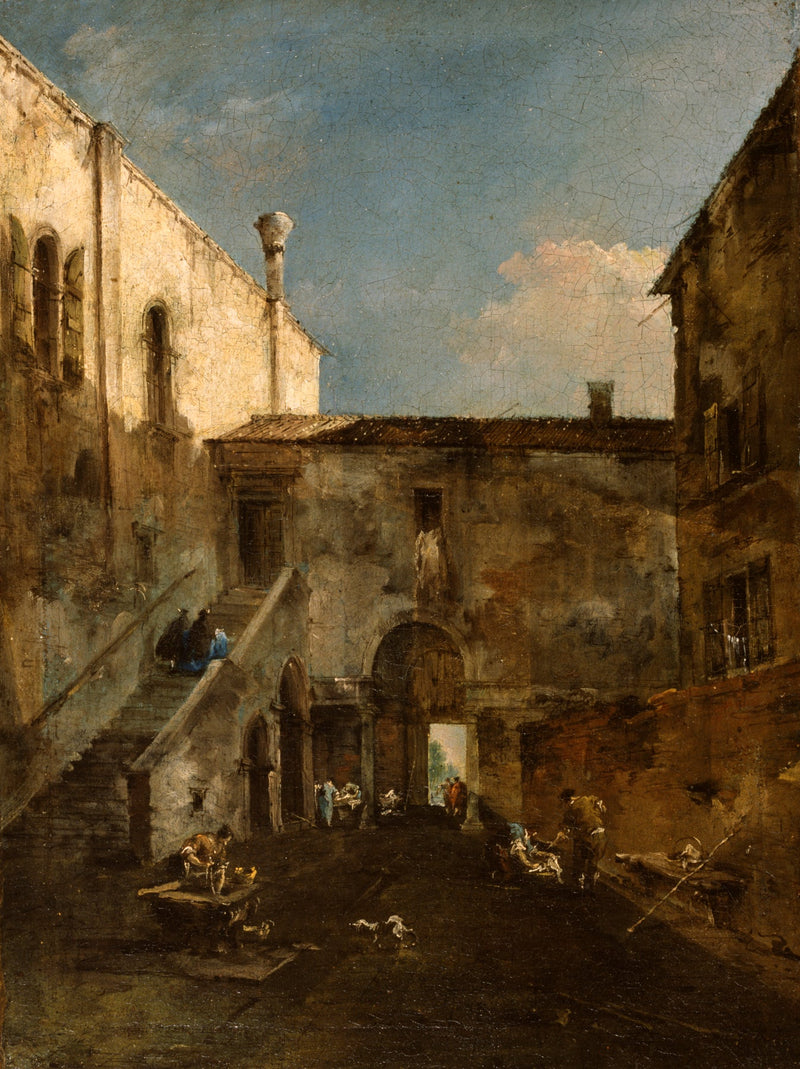 Eine venezianische Hofszene - Francesco Guardi
