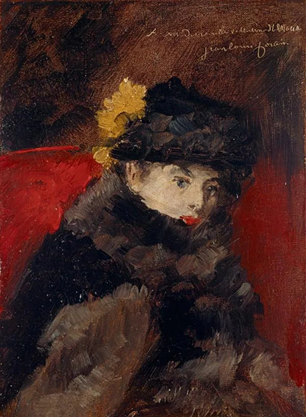Eine Dame mit Pelzmantel - Jean-Louis Forain