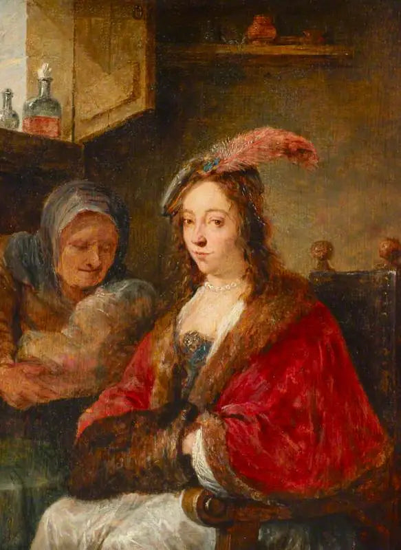 Eine Dame mit ihrer Amme - David Teniers der Jüngere