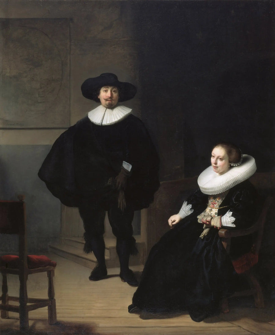 Eine Dame und ein Edelmann in Schwarz - Rembrandt