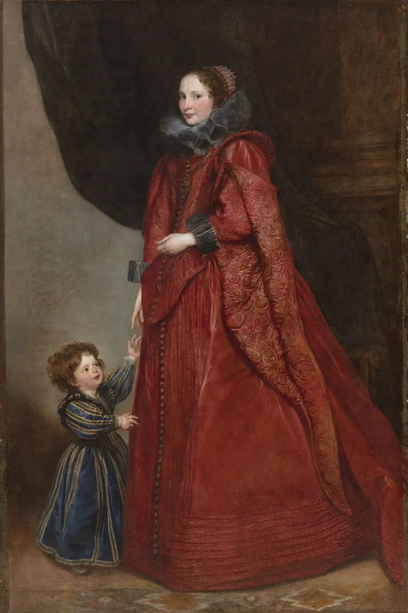 Eine genuesische Dame mit ihrem Kind - Antoine van Dyck
