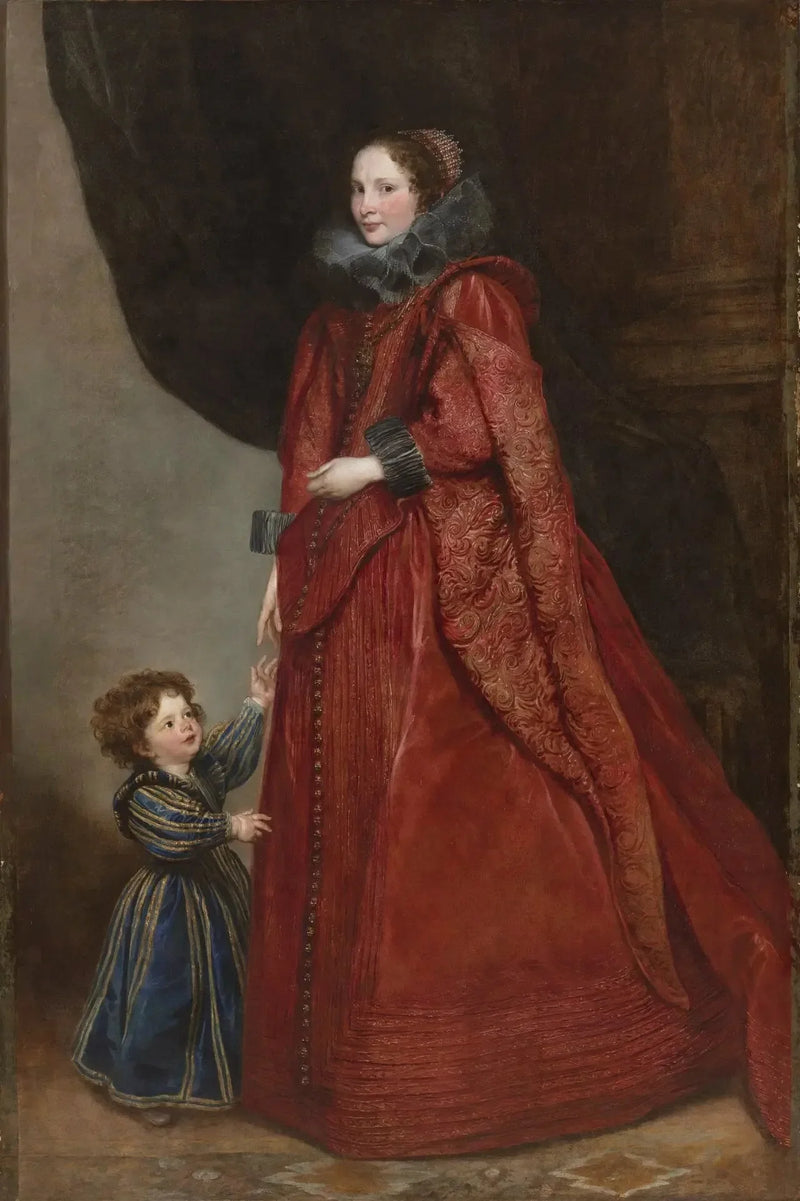 Eine genuesische Dame mit ihrem Kind - Antoine van Dyck