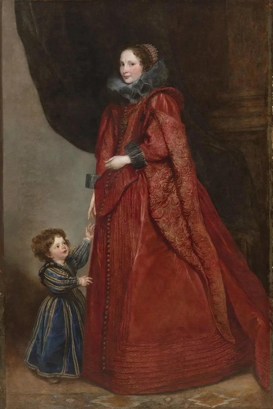 Eine genuesische Dame mit ihrem Kind - Antoine van Dyck