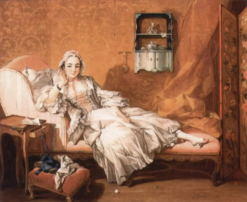 Eine Dame auf ihrem Ruhelager - François Boucher