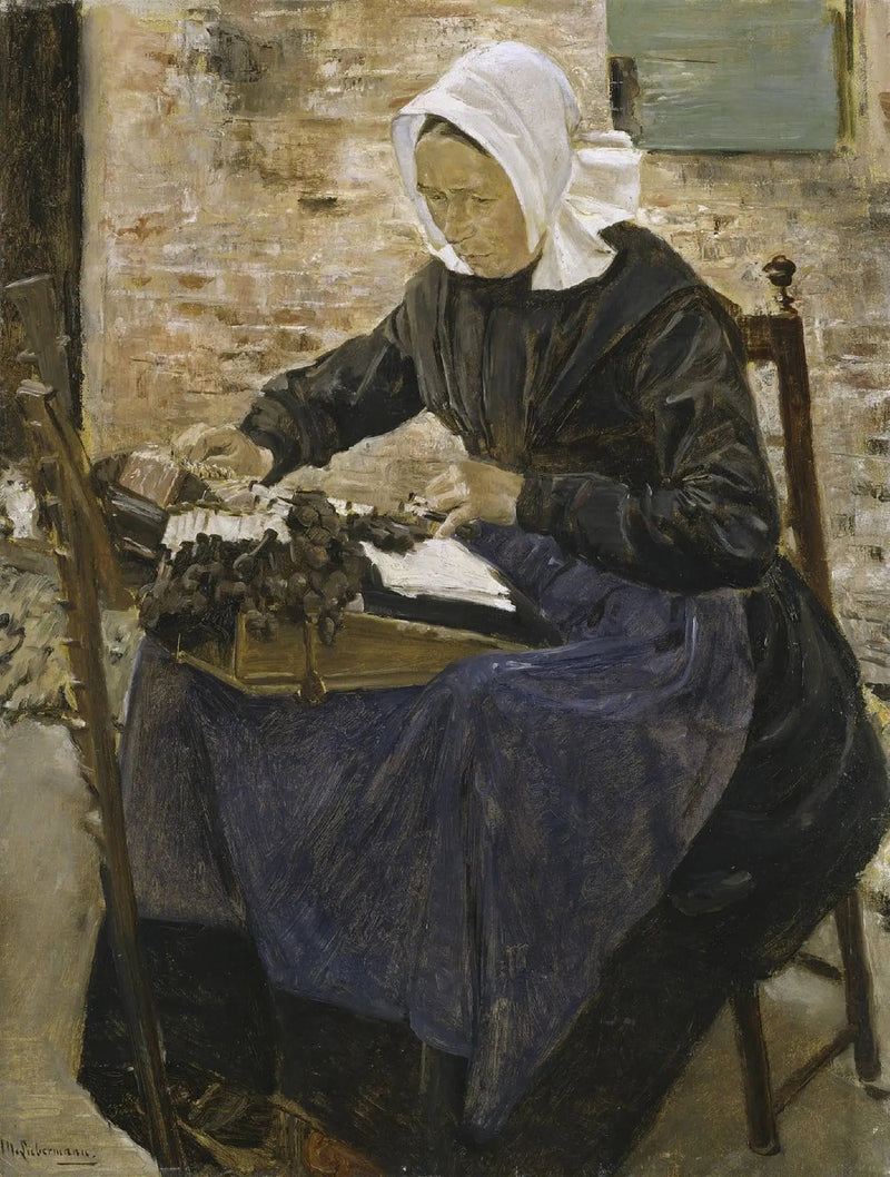 Eine holländische Spitzenklöpplerin - Max Liebermann