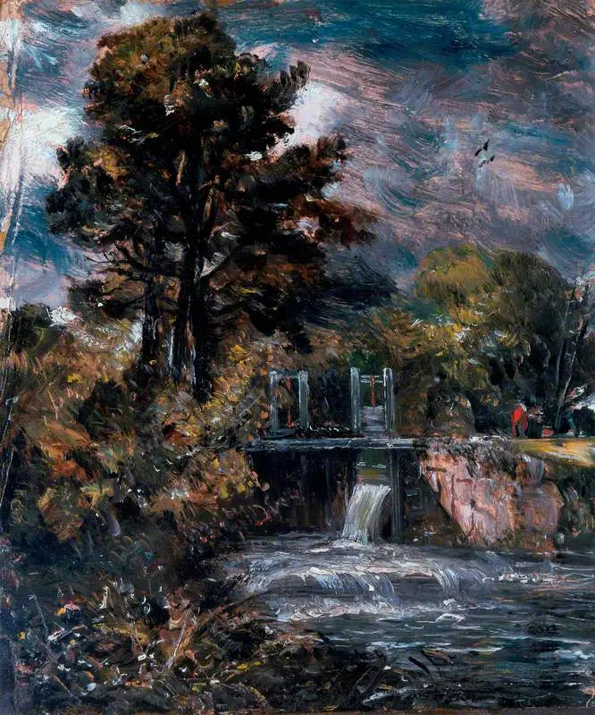 Eine Schleuse (vielleicht an der Stour) - John Constable