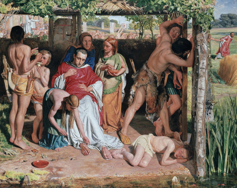 Eine britische Familie beherbergt einen christlichen Missionar, der von Druiden verfolgt wird - William Holman Hunt