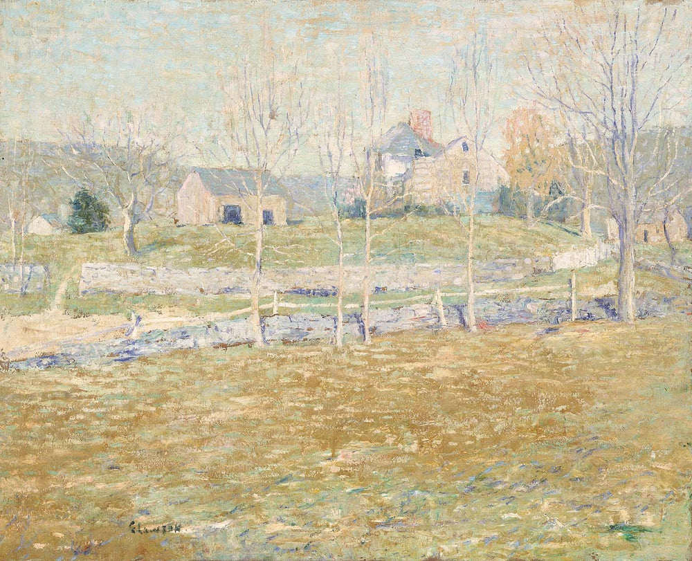 Une ferme abandonnée - Ernest Lawson image 1 reproduction artisanale de tableau