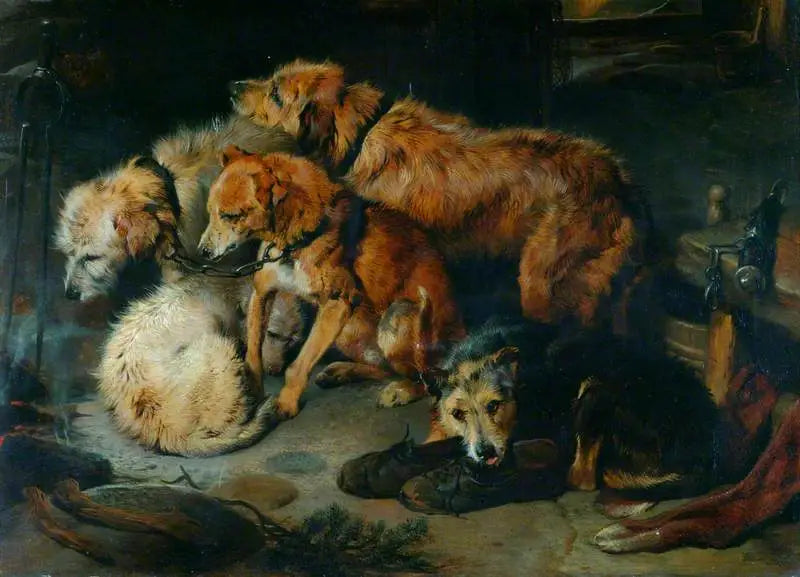 Ein Fest am Kamin - Edwin Henry Landseer