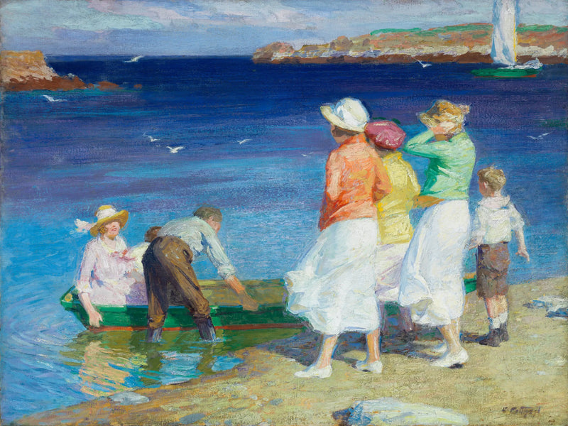 Eine Segelfeier (Mit dem Segelboot unterwegs) - Edward Henry Potthast