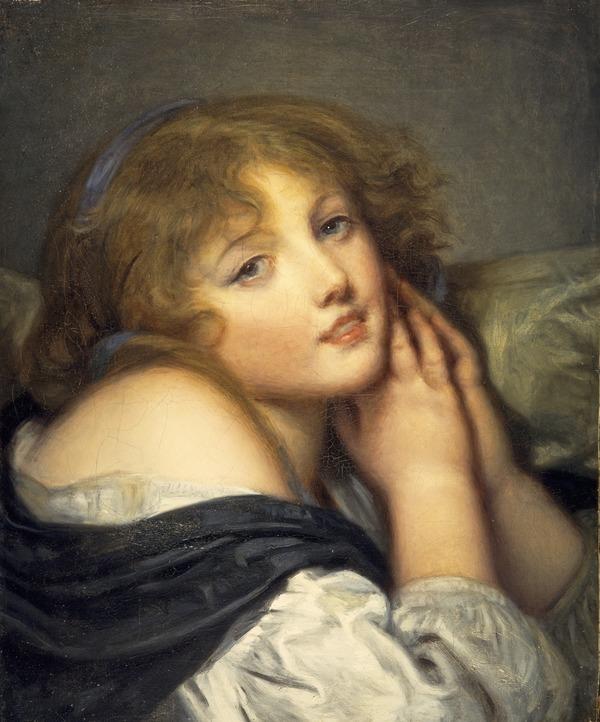 Ein Mädchen mit gefalteten Händen - Jean-Baptiste Greuze