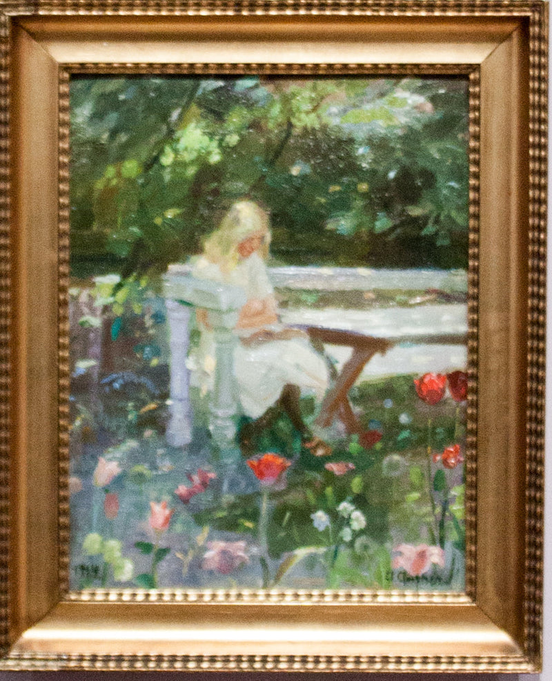 Ein Mädchen im Garten im Sommer - Anna Ancher