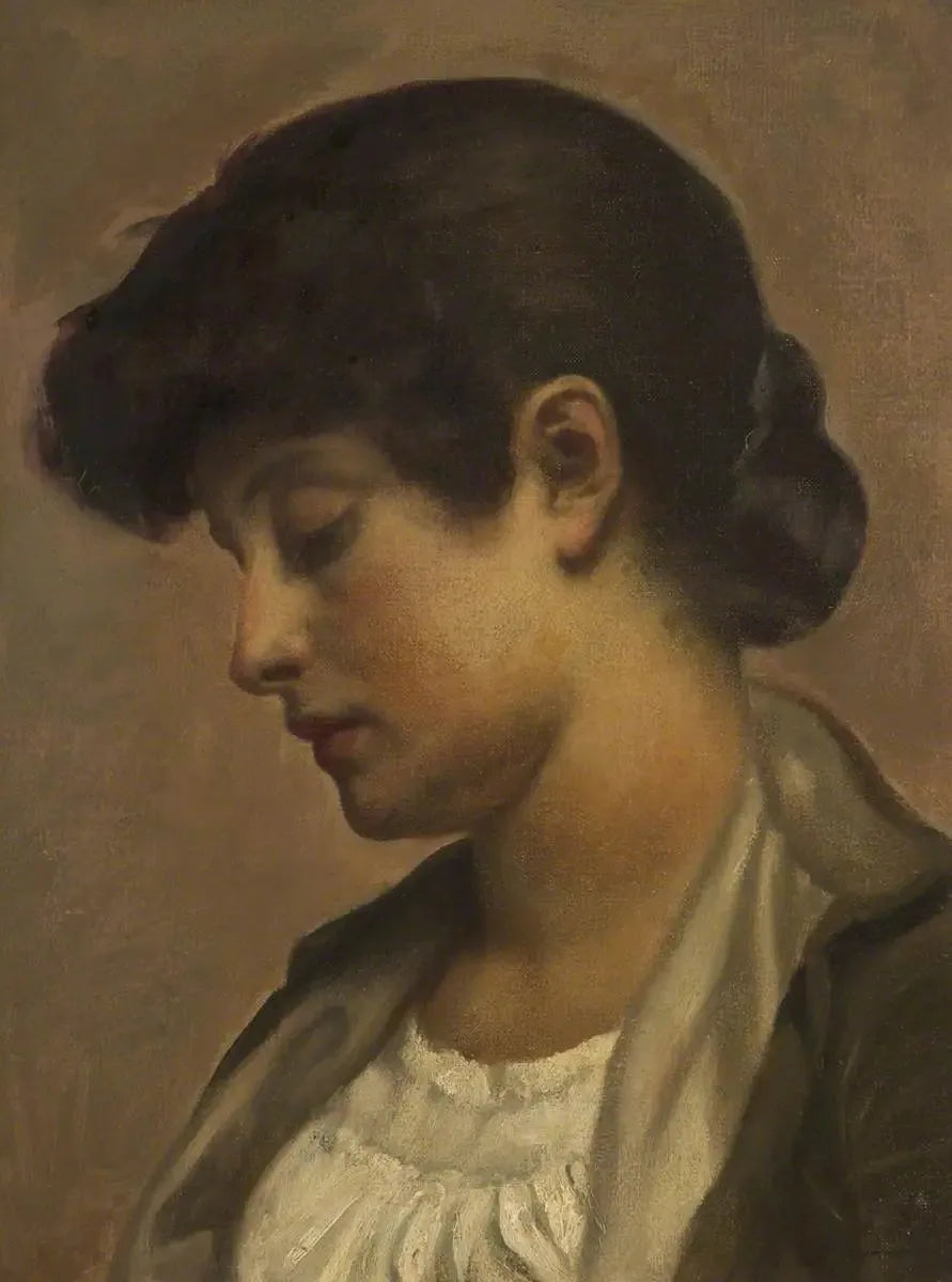 Une fille Headoga - Frederic Leighton image 1 reproduction de peinture à l’huile