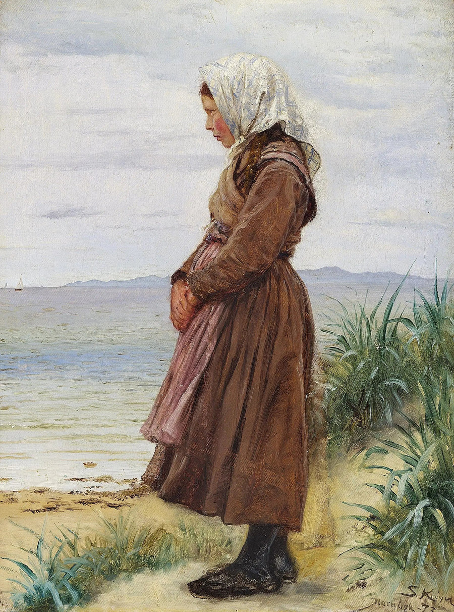 Ein Mädchen am Strand. Hornbæk. - Peder Severin Krøyer