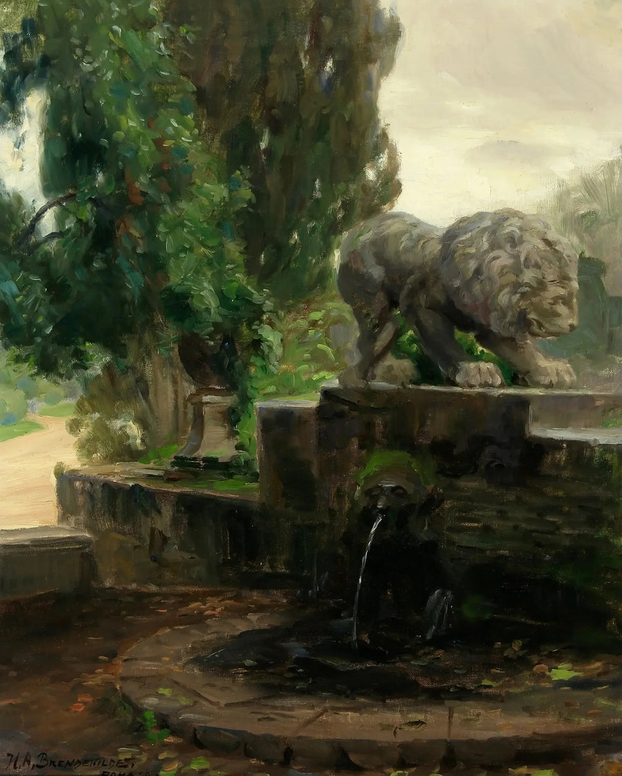 Eine Fontaine in Rom - H. A. Brendekilde