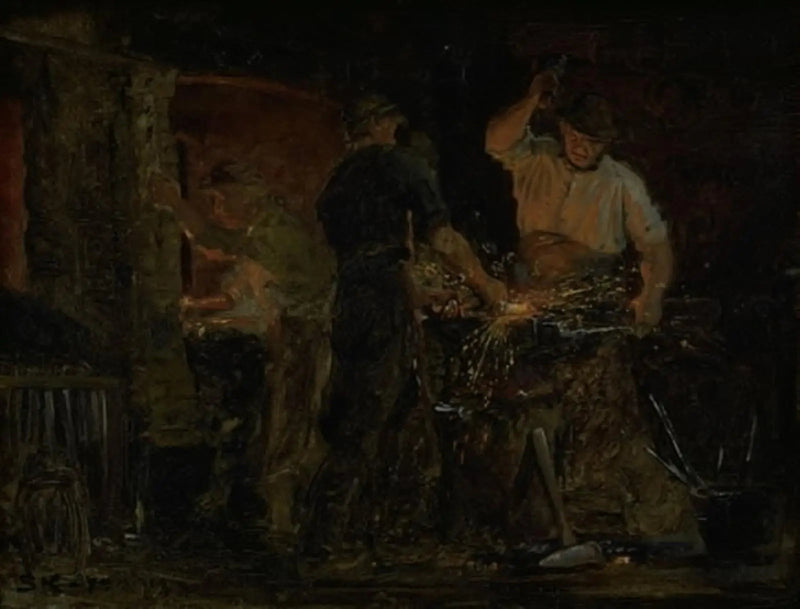 Eine Schmiede in Hornbæk - Peder Severin Krøyer