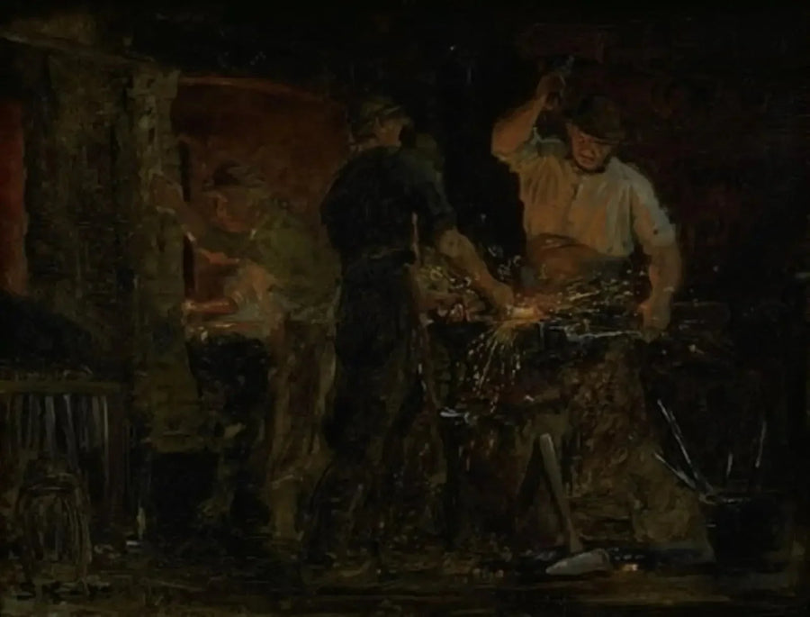 Eine Schmiede in Hornbæk - Peder Severin Krøyer