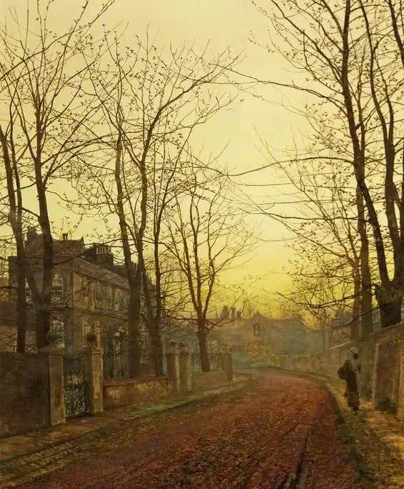 Une idylle d'automne - John Atkinson Grimshaw image 1 reproduction artisanale de tableau