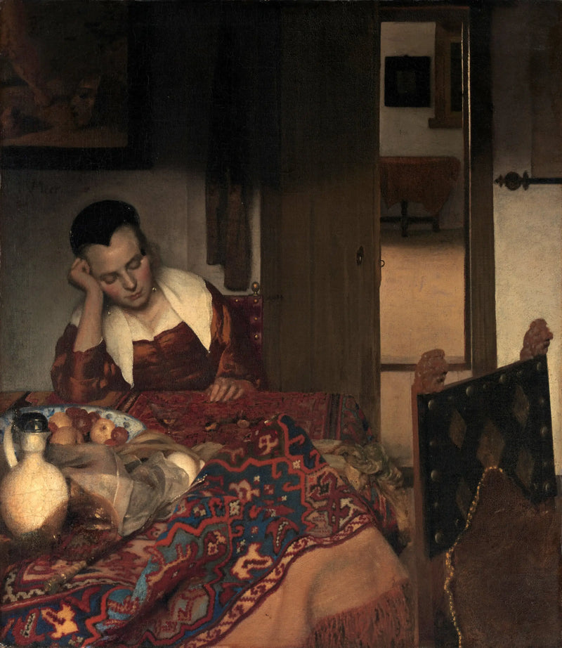 Ein schlafendes Mädchen - Johannes Vermeer