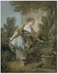 Ein junges Mädchen in einem Park - François Boucher