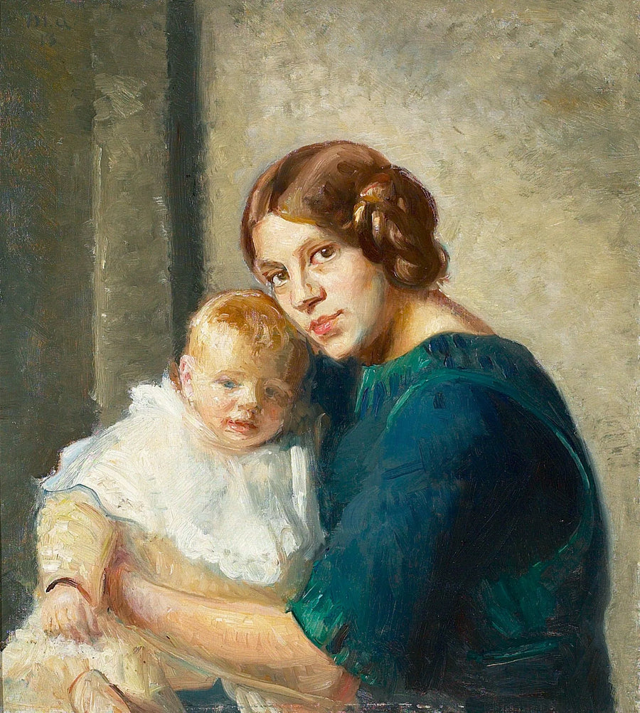 Eine junge Mutter mit ihrem Kind. – Michael Peter Ancher