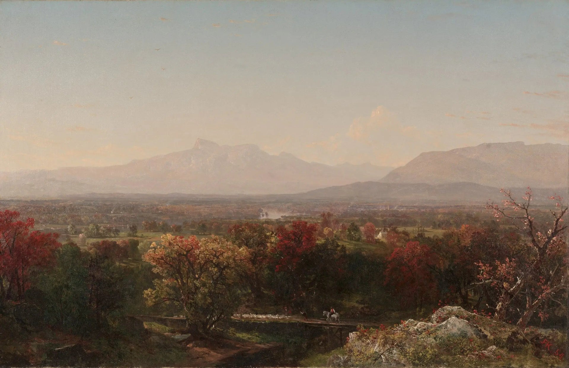 Une journée d'octobre dans les Montagnes Blanches - John Frederick Kensett image 1 reproduction de peinture à l’huile