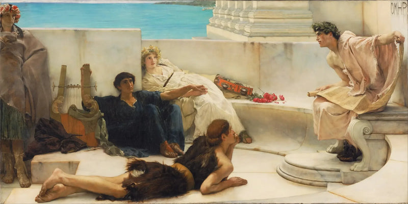 Eine Lesung von Homer - Lawrence Alma-Tadema