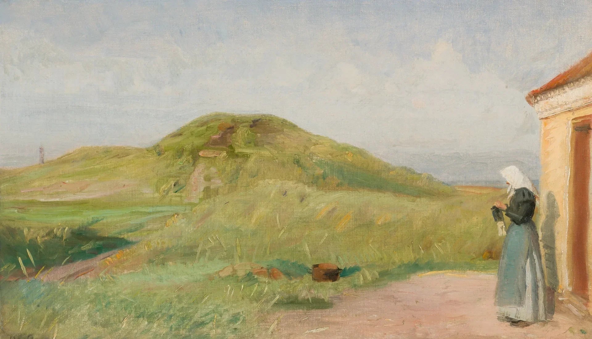 Une maison près de Fyrbakken, Skagen. - Michael Peter Ancher image 1 copie de tableau peinte à la main