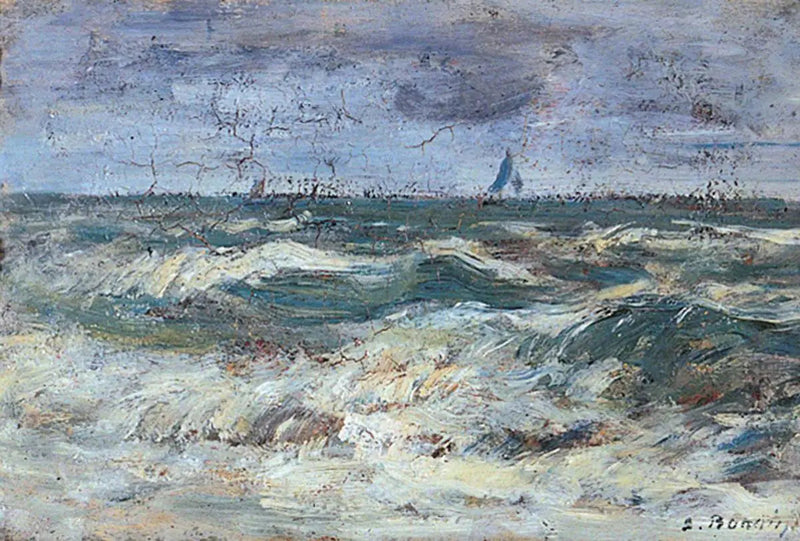 Eine stürmische See - Eugène Boudin