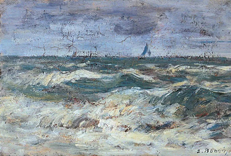 Eine stürmische See - Eugène Boudin