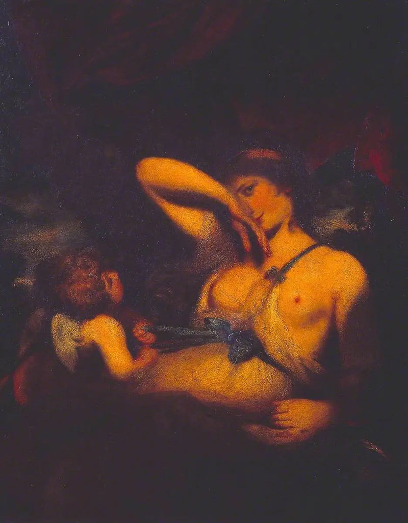 Eine Nymphe und Cupido: „Die Schlange im Gras“ - Joshua Reynolds