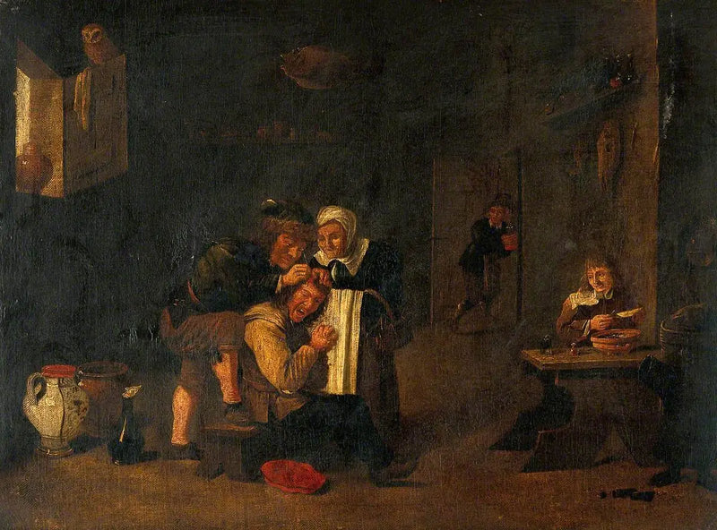 Eine chirurgische Operation am Kopf eines Mannes - David Teniers der Jüngere