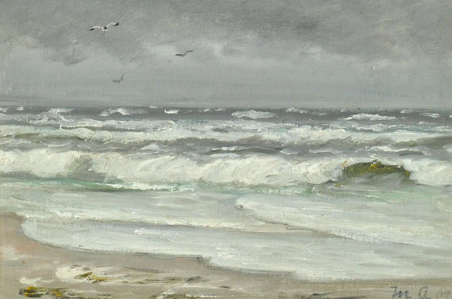 Ein Strand und eine Meereslandschaft. – Michael Peter Ancher