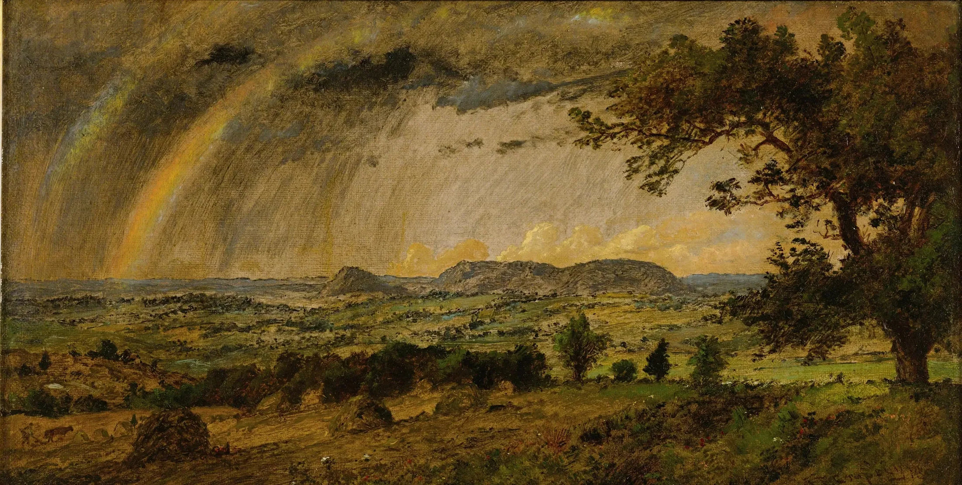 Une pluie passagère sur les monts Adam et Ève - Jasper Francis Cropsey image 1 reproduction d’œuvre d’art à l’huile