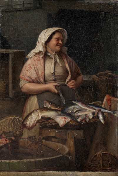 Eine Fischhändlerin - Carl Heinrich Bloch