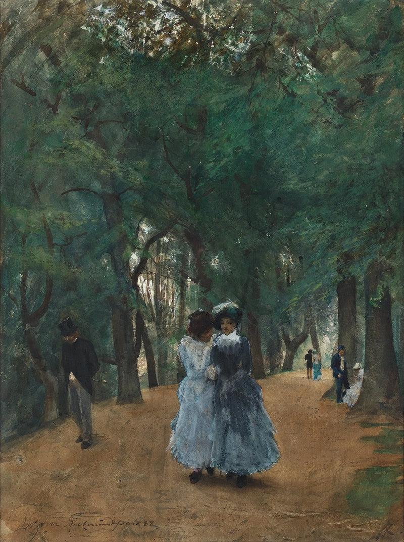 Ein Spaziergang im Park - Anders Zorn