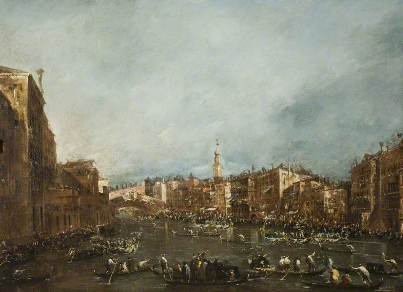 Eine Regatta auf dem Großen Kanal, Venedig - Francesco Guardi