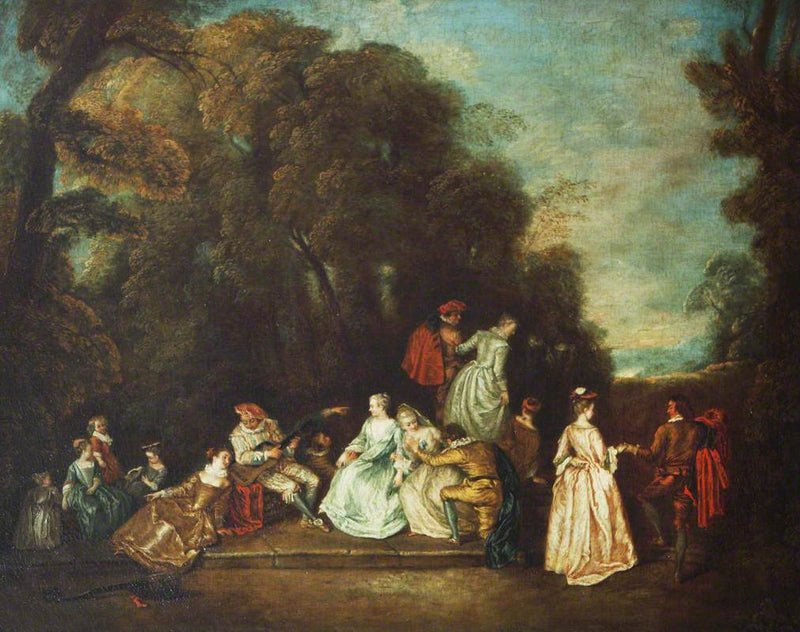 Ein Treffen im Park - Antoine Watteau