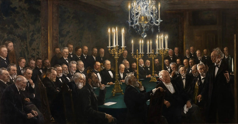 Eine Sitzung an der Königlichen Akademie der Wissenschaften und der Literatur Dänemarks - Peder Severin Krøyer