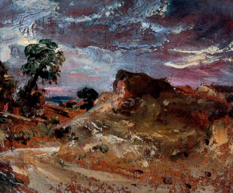 Eine Landstraße und eine Sandbank - John Constable