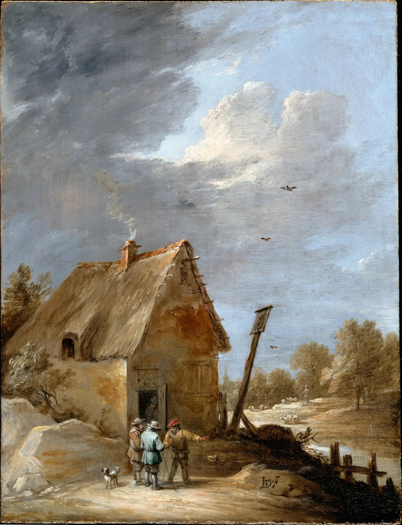 Eine Straße in der Nähe einer Hütte - David Teniers der Jüngere