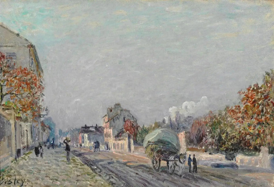 Eine Straße in Marly - Alfred Sisley