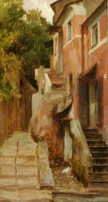 Eine Straße in Lerici, Italien - Frederic Leighton