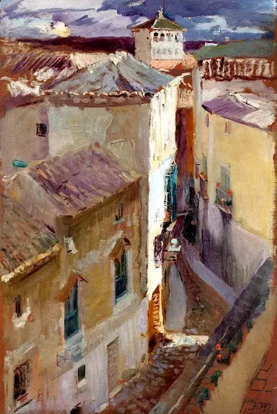 Eine Straße in Toledo (Una Calle de Toledo) - Joaquín Sorolla